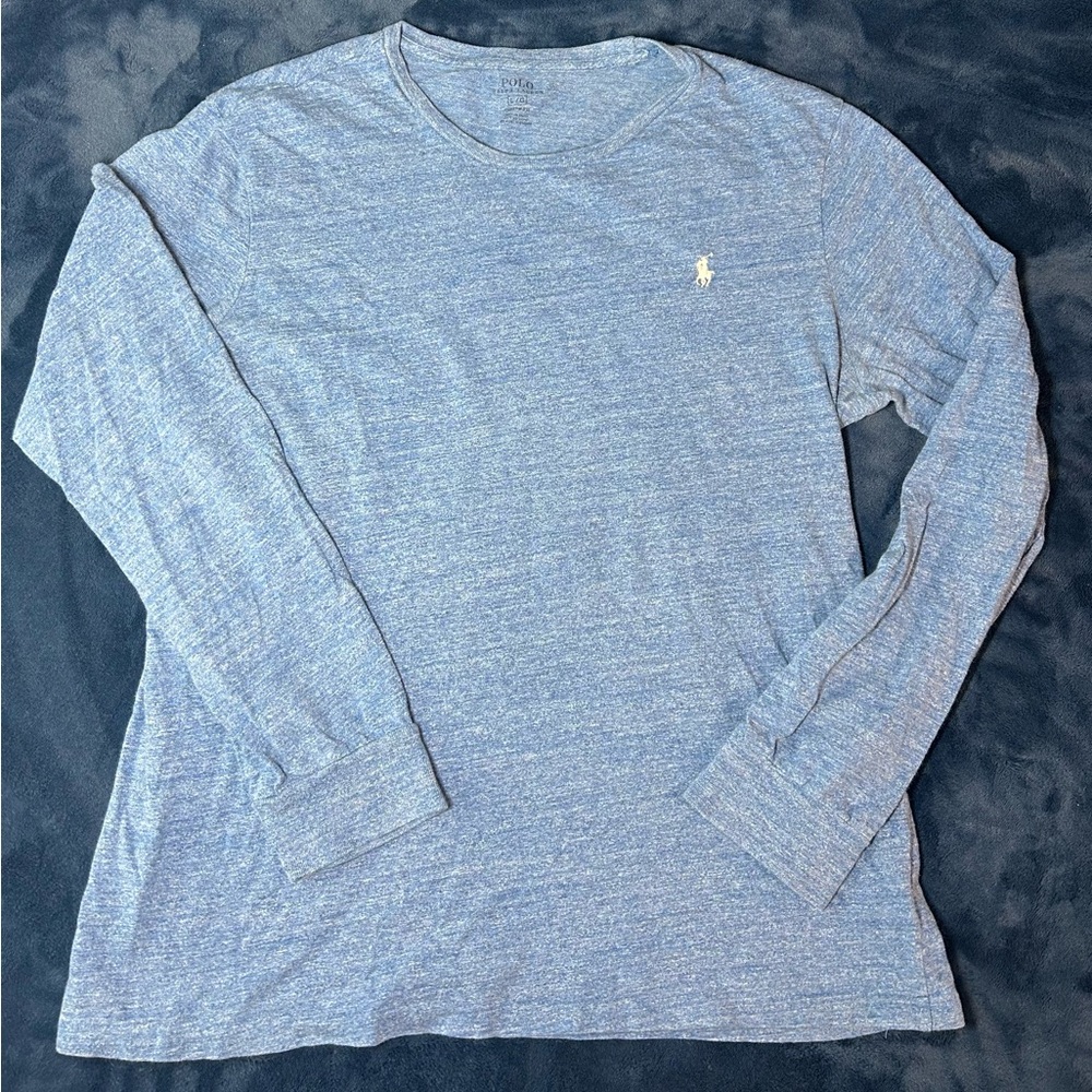 POLO by Ralph Lauren Light Blue Fitted Long Sleeve Tee Men’s Size Large
